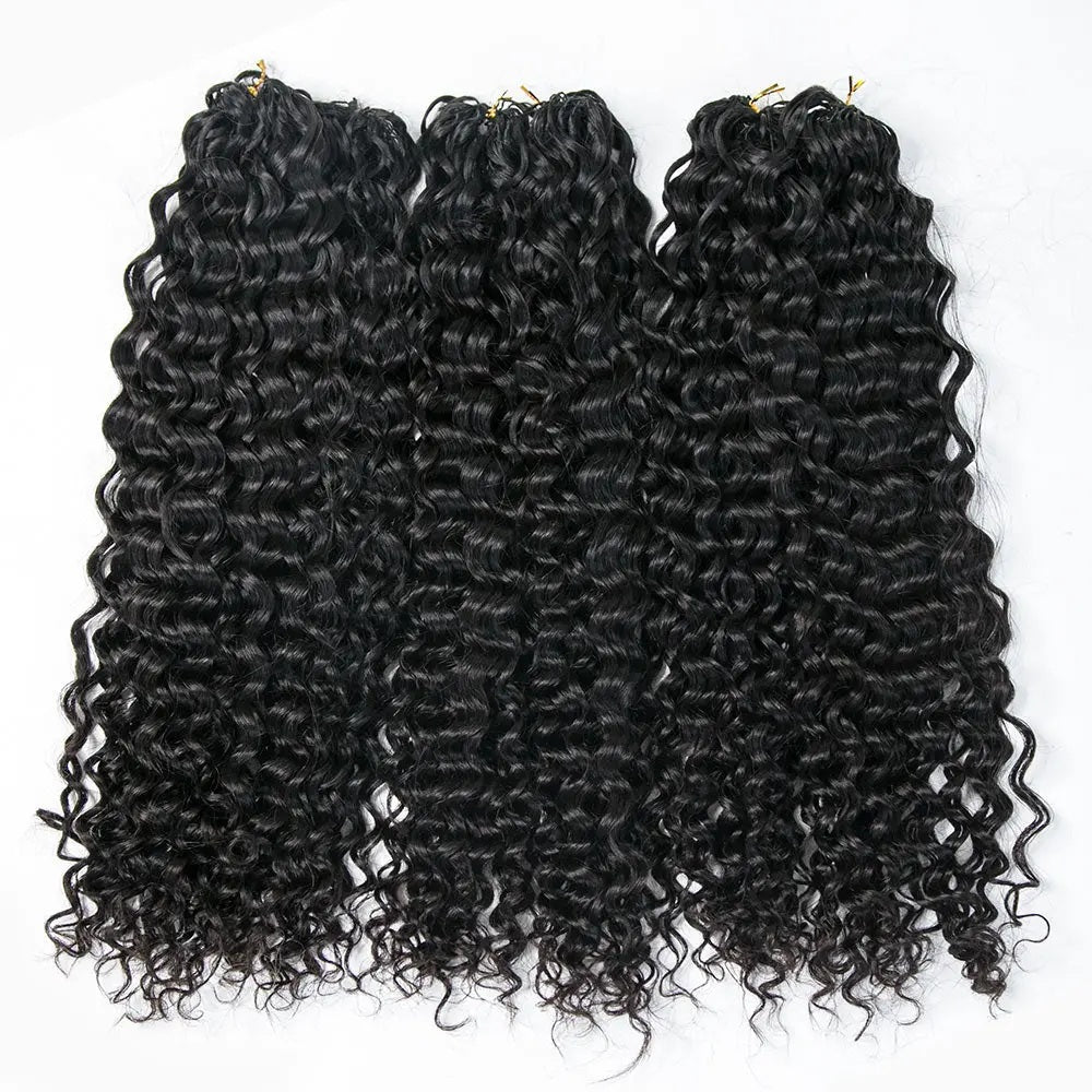 Feather Crochet Boho Hair  Virgin Human Hair Water Wave Silky Soft Crochet Hair Braids Natural Color