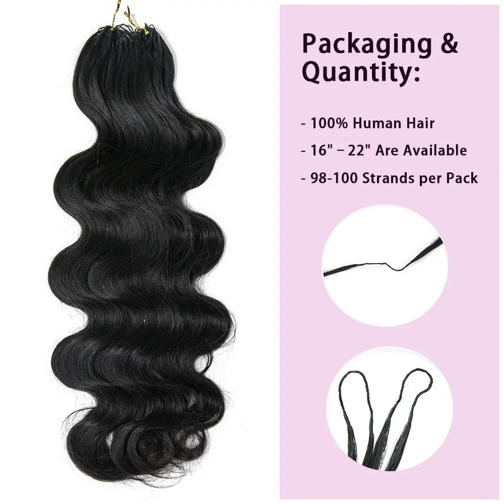 Feather Crochet Boho Hair  Virgin Human Hair Body Wave Silky Soft Crochet Hair Braids Natural Color