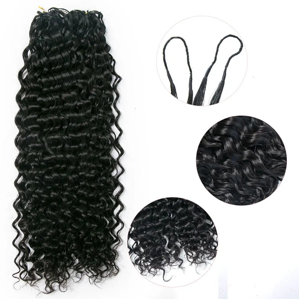 Feather Crochet Boho Hair  Virgin Human Hair Water Wave Silky Soft Crochet Hair Braids Natural Color