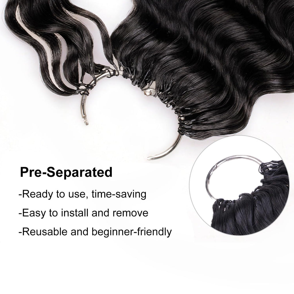 Feather Crochet Hair Virgin Human Hair Deep Wave Silky Soft Crochet Hair Braids Natural Color